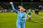 29 October 2024; Republic of Ireland goalkeeper Courtney Brosnan after the UEFA Women's EURO 2025 Play-Off Round 1 second leg match between Republic of Ireland and Georgia at Tallaght Stadium in Dublin. Photo by Stephen McCarthy/Sportsfile