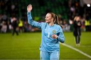 29 October 2024; Republic of Ireland goalkeeper Courtney Brosnan after the UEFA Women's EURO 2025 Play-Off Round 1 second leg match between Republic of Ireland and Georgia at Tallaght Stadium in Dublin. Photo by Stephen McCarthy/Sportsfile