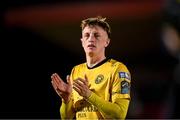 1 November 2024; Chris Forrester of St Patrick's Athletic acknowledges supporters after his side's victory in the SSE Airtricity Men's Premier Division match between Sligo Rovers and St Patrick's Athletic at The Showgrounds in Sligo. Photo by Tom Beary/Sportsfile