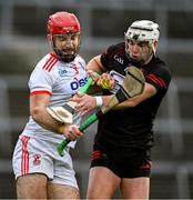 3 November 2024; Tommy Hayes of Doon is tackled by Dessie Hutchinson of Ballygunner during the AIB Munster GAA Senior Club Hurling Championship quarter-final match between Doon and Ballygunner at TUS Gaelic Grounds in Limerick. Photo by Brendan Moran/Sportsfile