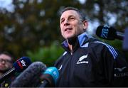 4 November 2024; Assistant Coach Jason Holland during a New Zealand rugby squad media conference at the Belfield Bowl in UCD, Dublin. Photo by David Fitzgerald/Sportsfile