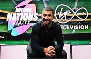 5 November 2024; Virgin Media Television rugby pundit Rob Kearney pictured ahead of the Autumn Nations Series being aired live on VMTV and Virgin Media Play, at Virgin Media Television Studios in Ballymount, Dublin. Photo by Sam Barnes/Sportsfile