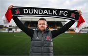 6 November 2024; Newly announced Dundalk manager Ciarán Kilduff stands for a portrait after a press conference at Oriel Park in Dundalk, Louth. Photo by Ben McShane/Sportsfile