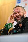 6 November 2024; Head coach Andy Farrell during an Ireland Rugby media conference at the Aviva Stadium in Dublin. Photo by Seb Daly/Sportsfile