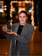 13 November 2024; Katie Murray from Waterford club Comeragh Rangers is pictured with The Croke Park Hotel/LGFA Player of the Month award for October 2024, at The Croke Park Hotel in Jones Road, Dublin. Katie scored four goals in the Waterford county final against Ballymacarbry on October 11, as Comeragh Rangers won the title for the very first time. Photo by Piaras Ó Mídheach/Sportsfile