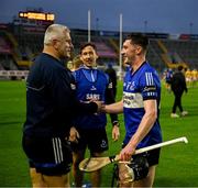 17 November 2024; Sarsfields selector Diarmuid O'Sullivan, left, and Jack O’Connor celebrate after the AIB Munster GAA Senior Club Hurling Championship semi-final match between Sarsfields and Feakle at Supervalu Páirc Uí Chaoimh in Cork. Photo by Brendan Moran/Sportsfile