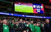 17 November 2024; Republic of Ireland supporters react during the UEFA Nations League B Group 2 match between England and Republic of Ireland at Wembley Stadium in London, England. Photo by Harry Murphy/Sportsfile