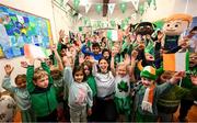 18 November 2024; Irish heptathlete, Kate O’ Connor, visits St Peter's N.S in Drogheda, Louth. As an ambassador with Dare to Believe, the Olympic Schools Programme, Kate inspires the next generation of school children to believe in themselves and follow their dreams. Photo by Ramsey Cardy/Sportsfile