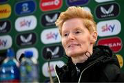 21 November 2024; Head coach Eileen Gleeson during a Republic of Ireland women squad announcement at the Aviva Stadium in Dublin. Photo by Stephen McCarthy/Sportsfile