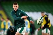 22 November 2024; Sam Prendergast during an Ireland Rugby captain's run at the Aviva Stadium in Dublin. Photo by Seb Daly/Sportsfile