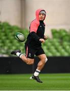 22 November 2024; Caleb Muntz during a Fiji Rugby captain's run at the Aviva Stadium in Dublin. Photo by Seb Daly/Sportsfile