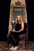 23 November 2024; Julie-Ann Russell of Galway United with the PFA Ireland Women’s Player of the Year 2024 award during the PFA Ireland Awards 2024 at The College Green Hotel in Dublin. Photo by Stephen McCarthy/Sportsfile