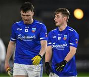 23 November 2024; Diarmuid Egan, left, and Mike Fox of Tullamore after their side's defeat in the AIB Leinster GAA Senior Club Football Championship semi-final match between Cuala and Tullamore at Parnell Park in Dublin. Photo by Stephen Marken/Sportsfile