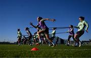 27 November 2024; Denise O'Sullivan, left, and Niamh Fahey during a Republic of Ireland women training session at the FAI National Training Centre in Abbotstown, Dublin. Photo by Stephen McCarthy/Sportsfile