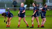 1 December 2024; Kilkerrin-Clonberne players celebrate after their side's victory in the AIB LGFA All-Ireland Senior Club Championship semi-final match between Clann Eireann of Armagh and Kilkerrin Clonberne of Galway at Clann Éireann GAA Club in Lurgan, Armagh. Photo by Shauna Clinton/Sportsfile