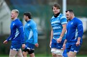 23 December 2024; Ryan Baird, left, in conversation with Cian Healy during a Leinster Rugby squad training session at UCD in Dublin. Photo by Shauna Clinton/Sportsfile