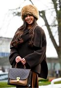 26 December 2024; Racegoer Sarah Jane Foster from Mullingar in Westmeath on day one of the Leopardstown Christmas Festival at Leopardstown Racecourse in Dublin. Photo by Shauna Clinton/Sportsfile