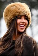 26 December 2024; Racegoer Sarah Jane Foster from Mullingar in Westmeath on day one of the Leopardstown Christmas Festival at Leopardstown Racecourse in Dublin. Photo by Shauna Clinton/Sportsfile