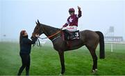 26 December 2024; Sam Ewing after winning The Racing Post Long Distance Novice Steeplechase race on Croke Park on day one of the Leopardstown Christmas Festival at Leopardstown Racecourse in Dublin. Photo by Shauna Clinton/Sportsfile