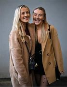 28 December 2024; Racegoers Hannah Kane, left, and Christina Armstrong from Bray, Co Wicklow on day three of the Leopardstown Christmas Festival at Leopardstown Racecourse in Dublin. Photo by David Fitzgerald/Sportsfile