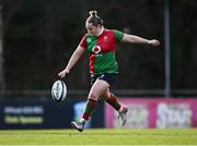 28 December 2024; Nicole Fowley of Clovers during the Celtic Challenge match between Clovers and Wolfhounds at the UCD Bowl in Dublin. Photo by Piaras Ó Mídheach/Sportsfile