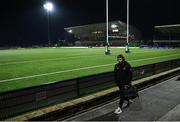 28 December 2024; Jack Murphy of Ulster arrives before the United Rugby Championship match between Connacht and Ulster at the Dexcom Stadium in Galway. Photo by Seb Daly/Sportsfile