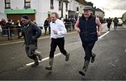 1 January 2025; Participants during the 45th annual Castlecomer Wellie Race in Castlecomer, Kilkenny, ran in aid of a number of local and national charities. Originally started in 1978, the local men decided to run off the Christmas excess by having a race over a cross country circuit. Not being the type of men that would be seen in a pair of proper running shoes, let alone actually own a pair, the most obvious footwear for this type of event was wellingtons. The event also includes a parade and family entertainment throughout the day in Castlecomer. Photo by David Fitzgerald/Sportsfile