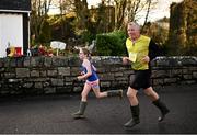 1 January 2025; Participants during the 45th annual Castlecomer Wellie Race in Castlecomer, Kilkenny, ran in aid of a number of local and national charities. Originally started in 1978, the local men decided to run off the Christmas excess by having a race over a cross country circuit. Not being the type of men that would be seen in a pair of proper running shoes, let alone actually own a pair, the most obvious footwear for this type of event was wellingtons. The event also includes a parade and family entertainment throughout the day in Castlecomer. Photo by David Fitzgerald/Sportsfile