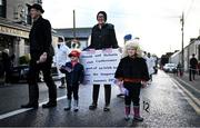 1 January 2025; Entertainers as part of the parade before the 45th annual Castlecomer Wellie Race in Castlecomer, Kilkenny, ran in aid of a number of local and national charities. Originally started in 1978, the local men decided to run off the Christmas excess by having a race over a cross country circuit. Not being the type of men that would be seen in a pair of proper running shoes, let alone actually own a pair, the most obvious footwear for this type of event was wellingtons. The event also includes a parade and family entertainment throughout the day in Castlecomer. Photo by David Fitzgerald/Sportsfile