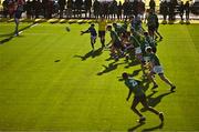 2 January 2025; Alex Sheehan of North Midlands plays a pass during the BearingPoint Shane Horgan Cup Round 3 match between South East and North Midlands at Shay Murtagh Park in Mullingar, Westmeath. Photo by Ben McShane/Sportsfile