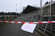 4 January 2025; A general view as the terraces in Parnell Park are closed to the public due to the slippery conditions before the AIB GAA Football All-Ireland Intermediate Club Championship semi-final match between Austin Stacks and Ballinderry at Parnell Park in Dublin. Photo by Ben McShane/Sportsfile