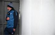 4 January 2025; Waterford manager Peter Queally is interviewed by Clubber before the Intercounty Hurling Challenge Match between Waterford and Cork at Fraher Field in Dungarvan, Waterford. Photo by Seb Daly/Sportsfile