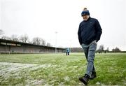 4 January 2025; Clare manager Brian Lohan leaves the pitch before the Intercounty Hurling Challenge Match between Tipperary and Clare at Páirc Shilean in Templemore, Tipperary. Photo by David Fitzgerald/Sportsfile