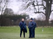 4 January 2025; Tipperary manager Liam Cahill, left, with Michael Bourke and John Smith, right, before the Intercounty Hurling Challenge Match between Tipperary and Clare at Páirc Shilean in Templemore, Tipperary. Photo by David Fitzgerald/Sportsfile