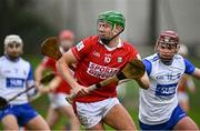 4 January 2025; Ben Cunningham of Cork in action against Tom O’Connell of Waterford during the Intercounty Hurling Challenge Match between Waterford and Cork at Fraher Field in Dungarvan, Waterford. Photo by Seb Daly/Sportsfile