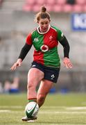 4 January 2025; Enya Breen of Clovers during the Celtic Challenge match between Clovers and Gwalia Lightning at Kingspan Stadium in Belfast. Photo by Ramsey Cardy/Sportsfile