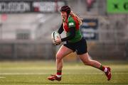 4 January 2025; Beth Buttimer of Clovers during the Celtic Challenge match between Clovers and Gwalia Lightning at Kingspan Stadium in Belfast. Photo by Ramsey Cardy/Sportsfile