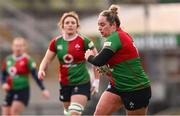 4 January 2025; Nicole Fowley of Clovers during the Celtic Challenge match between Clovers and Gwalia Lightning at Kingspan Stadium in Belfast. Photo by Ramsey Cardy/Sportsfile