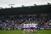 4 January 2025; Ballinderry players huddle before the AIB GAA Football All-Ireland Intermediate Club Championship semi-final match between Austin Stacks and Ballinderry at Parnell Park in Dublin. Photo by Ben McShane/Sportsfile