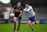 4 January 2025; Paul O'Sullivan of Austin Stacks in action against Shane Bennett of Waterford during the AIB GAA Football All-Ireland Intermediate Club Championship semi-final match between Austin Stacks and Ballinderry at Parnell Park in Dublin. Photo by Ben McShane/Sportsfile