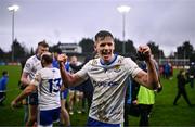 4 January 2025; Ruairi Forbes of Ballinderry celebrates after his side's victory in the AIB GAA Football All-Ireland Intermediate Club Championship semi-final match between Austin Stacks and Ballinderry at Parnell Park in Dublin. Photo by Ben McShane/Sportsfile