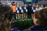 4 January 2025; The Wolfhounds team huddle ater their victory in the Celtic Challenge match between Wolfhounds and Glasgow Warriors at Kingspan Stadium in Belfast. Photo by Ramsey Cardy/Sportsfile