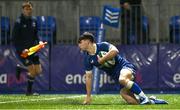 4 January 2025; Paidi Farrell of Leinster scores his side's first try during the friendly match between Ireland U20 and Leinster Development XV at Energia Park in Dublin. Photo by Ben McShane/Sportsfile