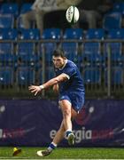 4 January 2025; Andre Ryan of Leinster kick a conversion during the friendly match between Ireland U20 and Leinster Development XV at Energia Park in Dublin. Photo by Ben McShane/Sportsfile