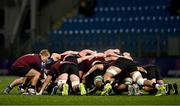 4 January 2025; Clark Logan of Ireland feeds the scrum during the friendly match between Ireland U20 and Leinster Development XV at Energia Park in Dublin. Photo by Ben McShane/Sportsfile