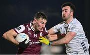 4 January 2025; Matthew Tierney of Galway in action against Kevin Flynn of Kildare during the Intercounty Football Challenge match between Kildare and Galway at Cedral St Conleth's Park in Newbridge, Kildare. Photo by Piaras Ó Mídheach/Sportsfile