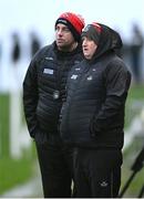 4 January 2025; Cork manager Pat Ryan, right, and selector Donal O'Rourke during the Intercounty Hurling Challenge Match between Waterford and Cork at Fraher Field in Dungarvan, Waterford. Photo by Seb Daly/Sportsfile