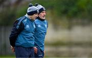 4 January 2025; Waterford manager Peter Queally, right, and selector Shane O'Sullivan before the Intercounty Hurling Challenge Match between Waterford and Cork at Fraher Field in Dungarvan, Waterford. Photo by Seb Daly/Sportsfile