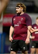 4 January 2025; Tom McCallister of Ireland during the friendly match between Ireland U20 and Leinster Development XV at Energia Park in Dublin. Photo by Ben McShane/Sportsfile