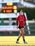 2 January 2025; Katie McDonald of North East during the BearingPoint Sarah Robinson Cup Round 3 match between Midlands and North East at Shay Murtagh Park in Mullingar, Westmeath. Photo by Ben McShane/Sportsfile